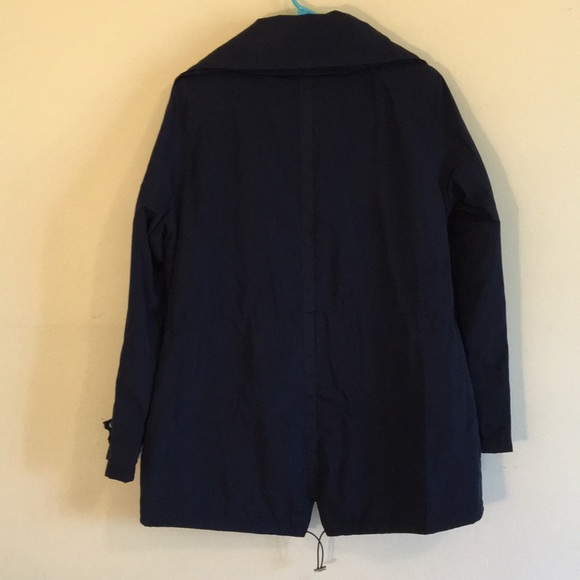 Navy Water Resistant Zip-Front Jacket with Hood - Picture 2 of 4